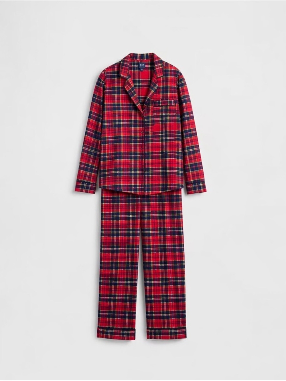 GapBody Pajama Set Red Tartan Top M Pants LT Mixed Size Soft Lounge Sleepwear